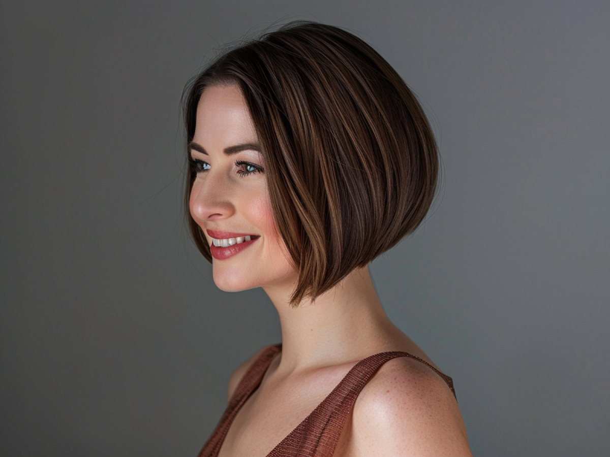 Beautiful chin length a line bob haircuts