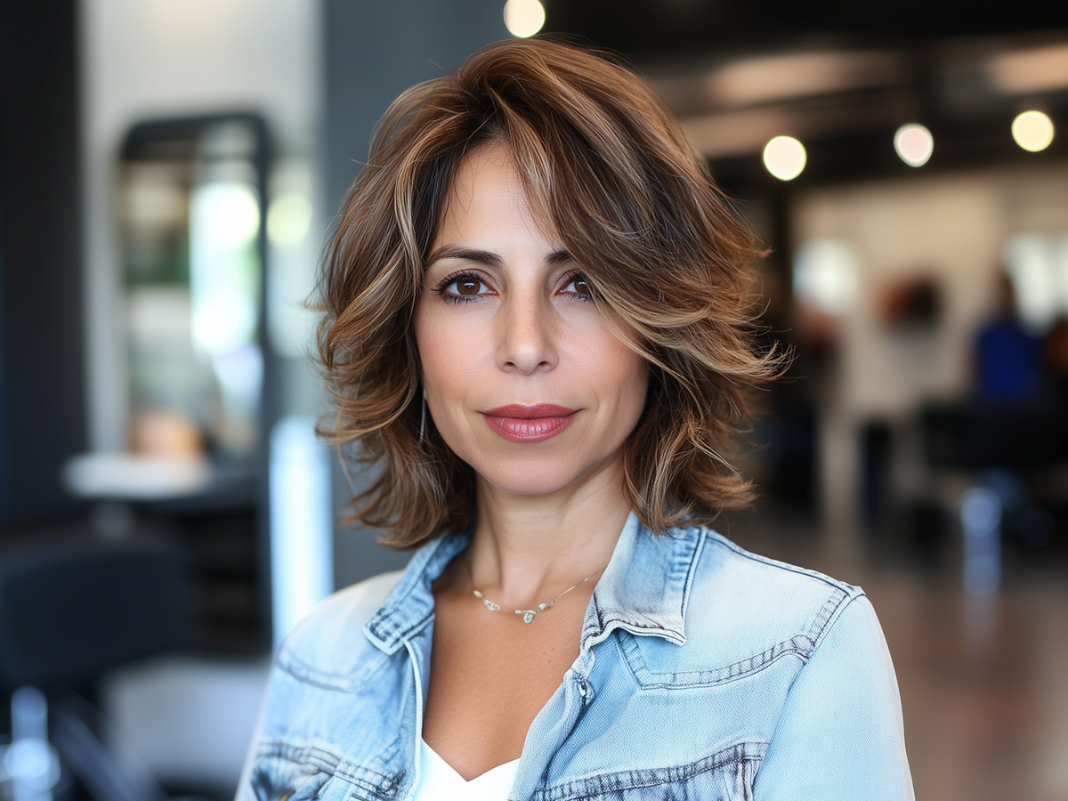 Chic shaggy bobs for fine hair