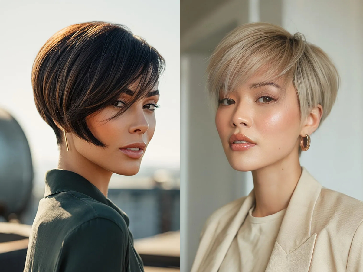 Chic short stacked hairstyles