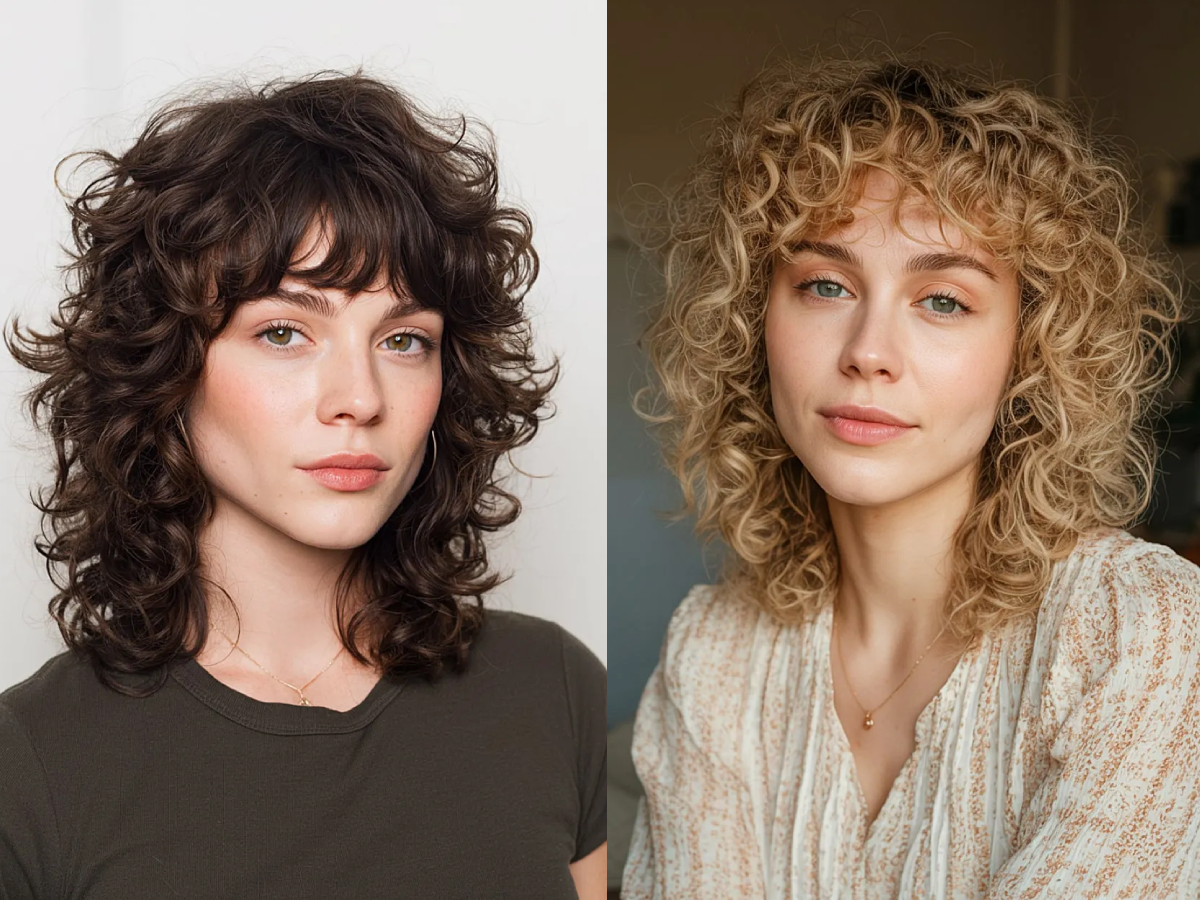 Curly shag haircuts for medium hair