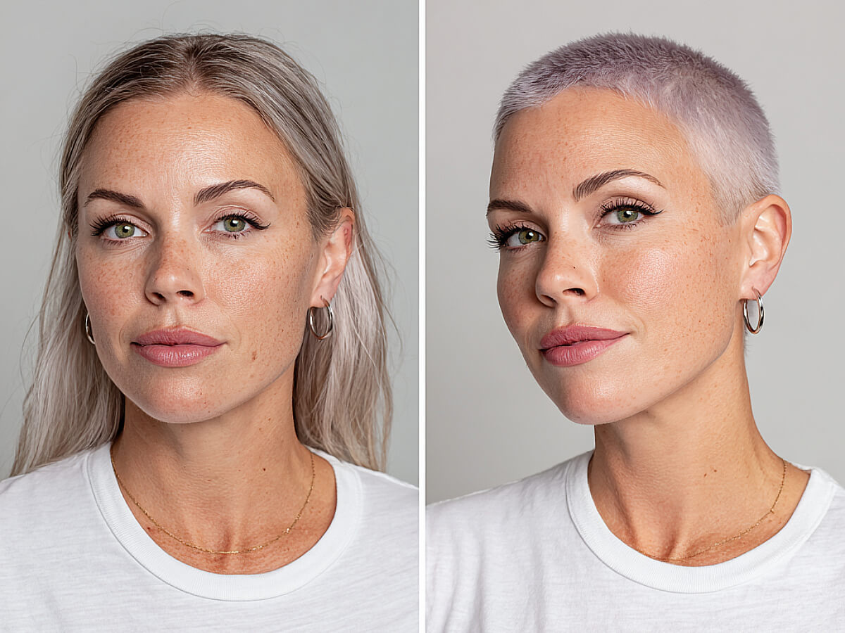 Edgy buzz cut for women