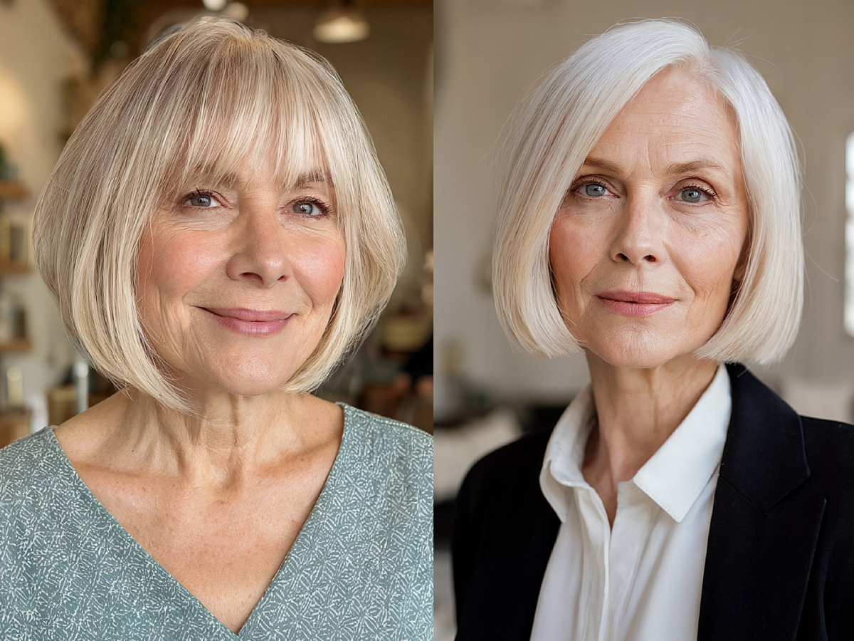 Fashion forward blonde hair for women over 70