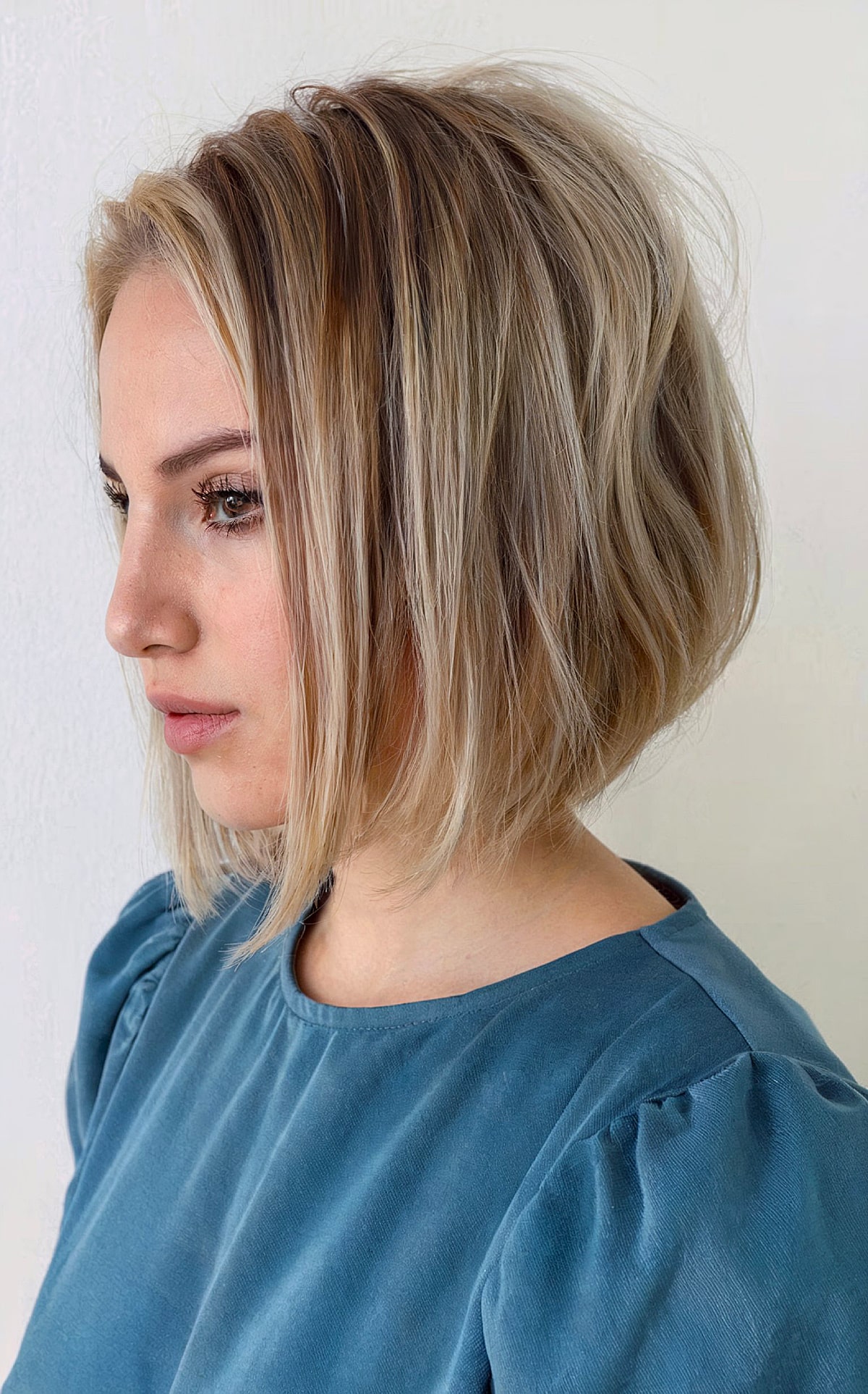 fun short textured bob