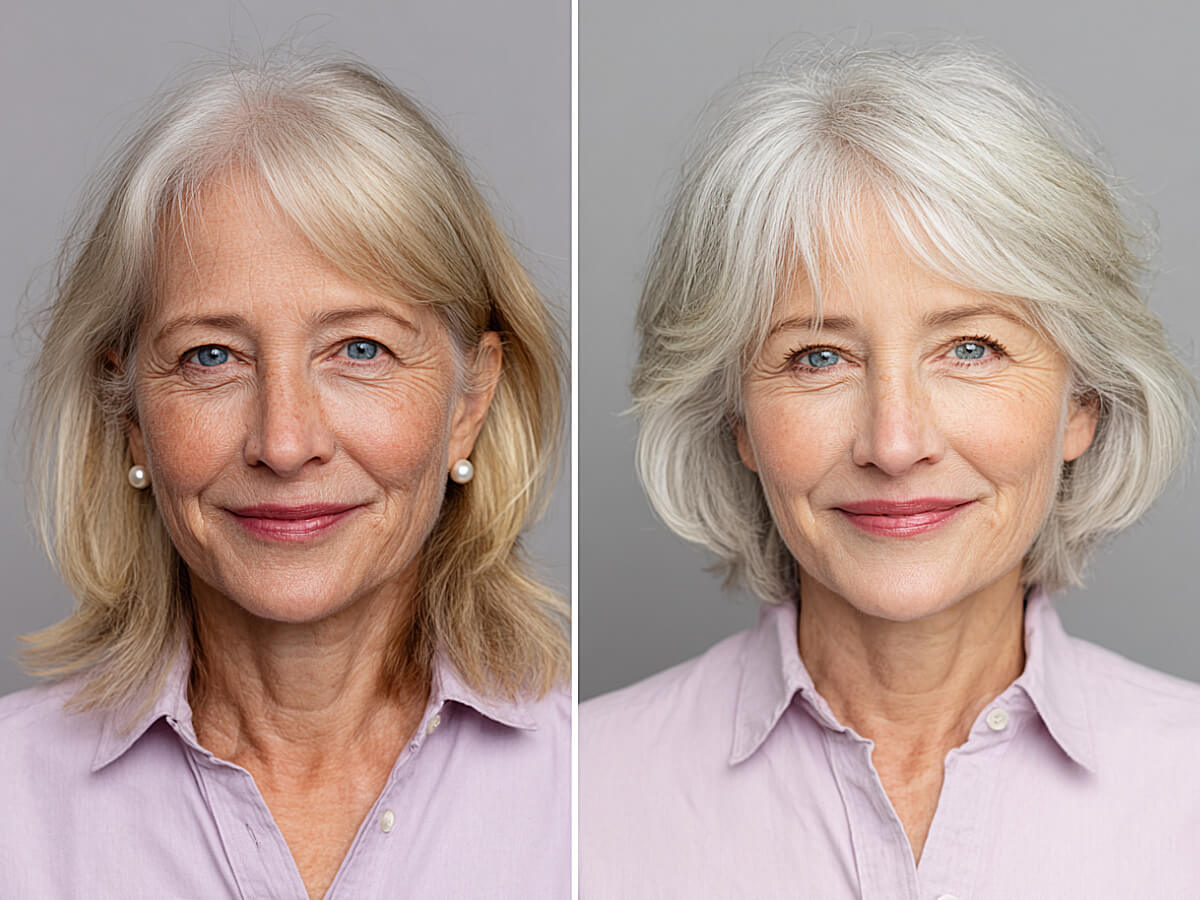 Layered hair ideas for women over 70