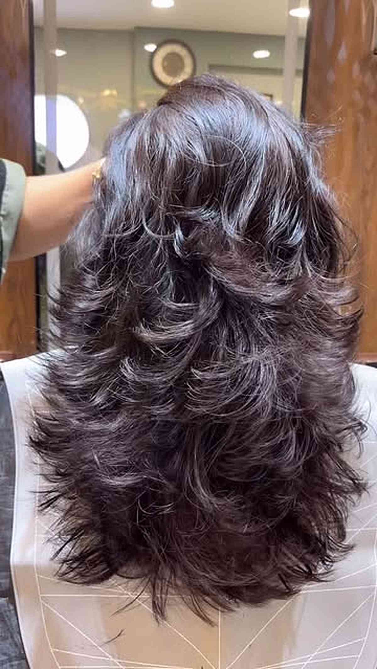 Long Feathered Layered Haircut