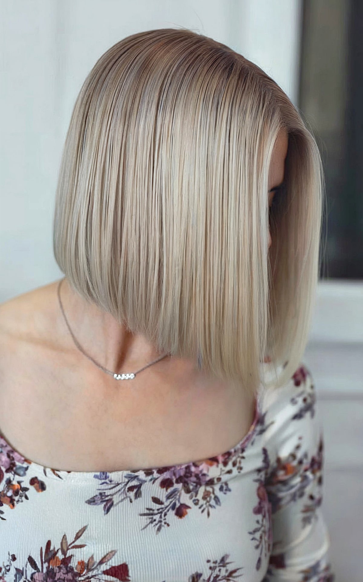 medium-length angled bob