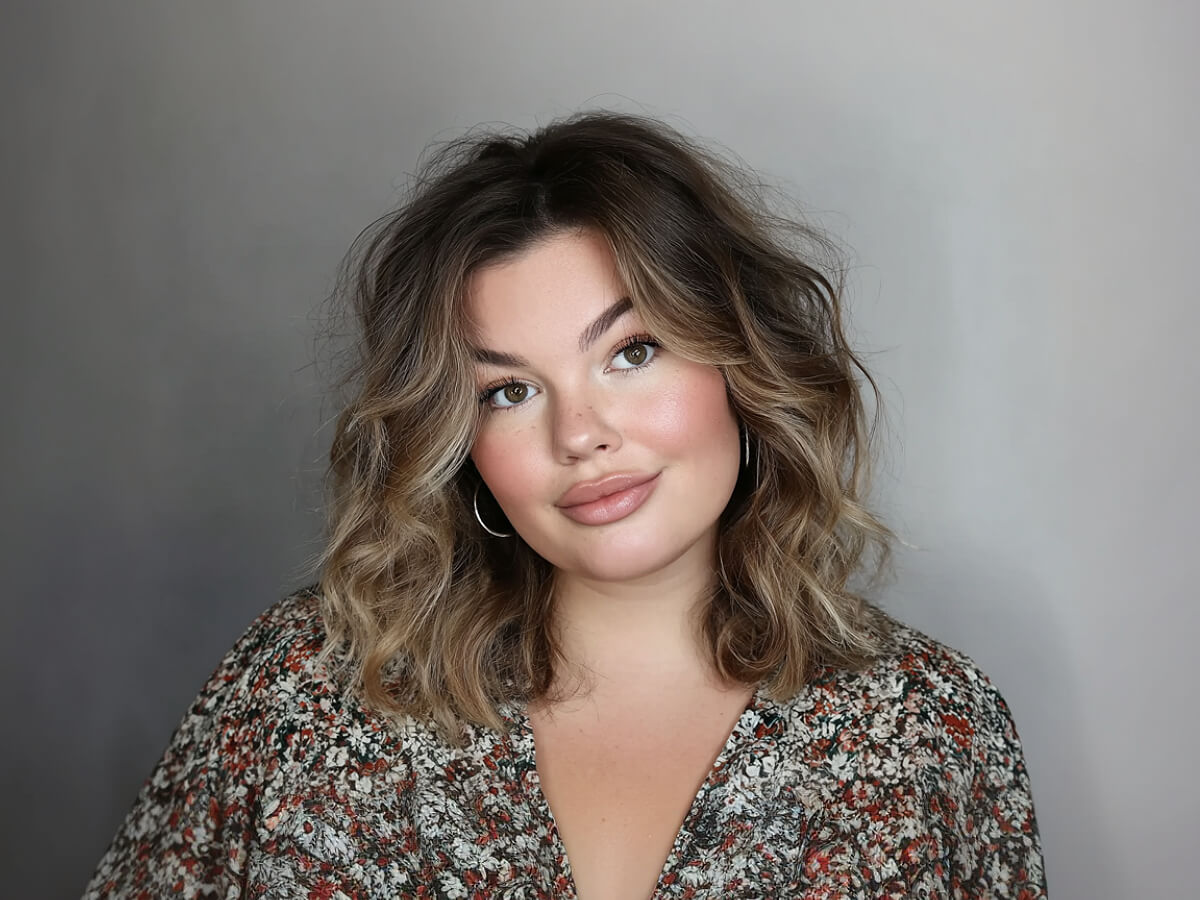 Medium length hairstyles for round faces