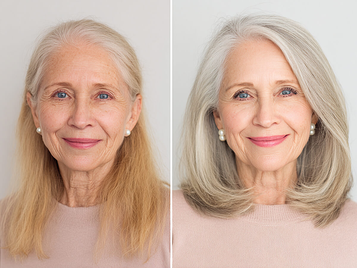 Blowout hair ideas for women over 70