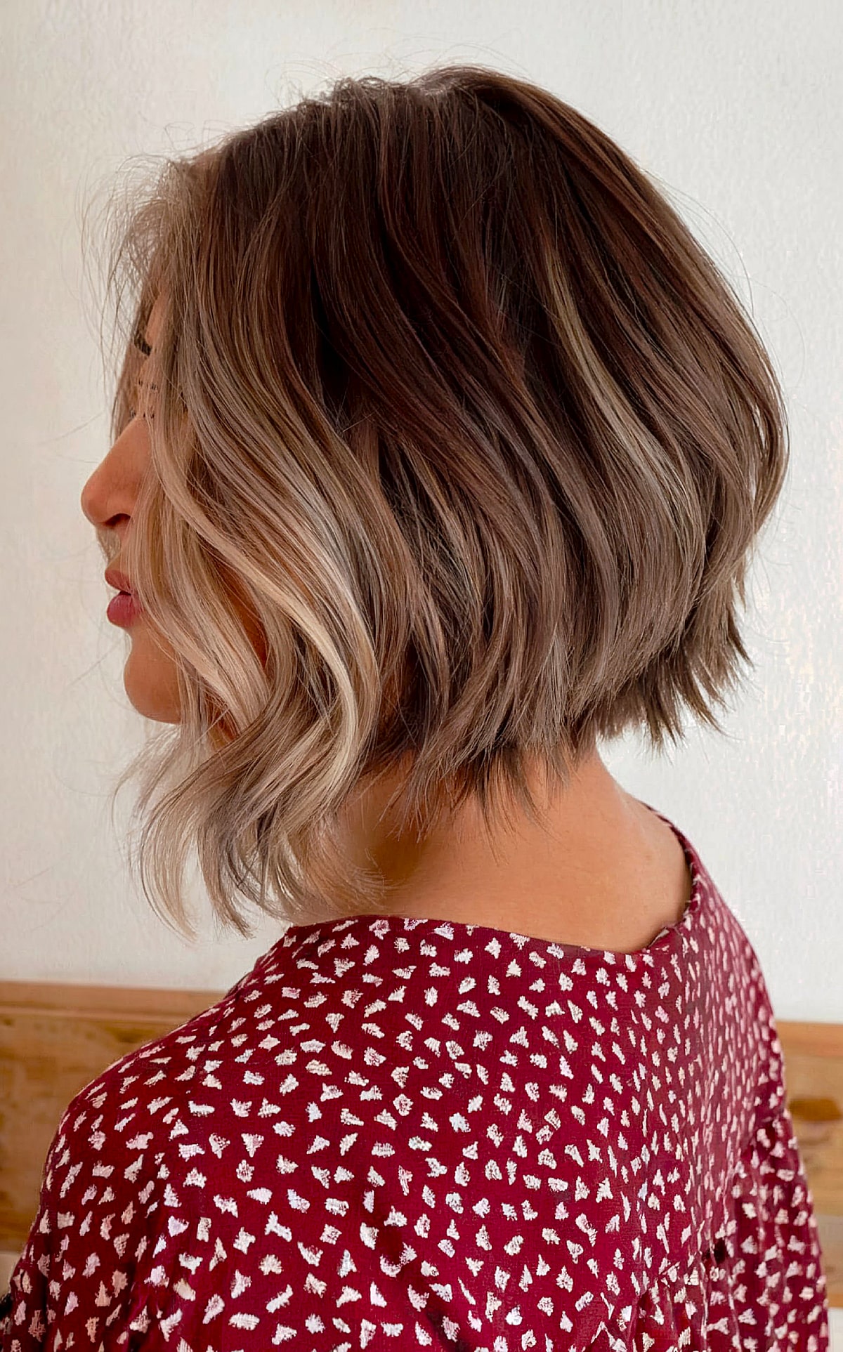 Short Angled Bob Cut with Choppy Ends