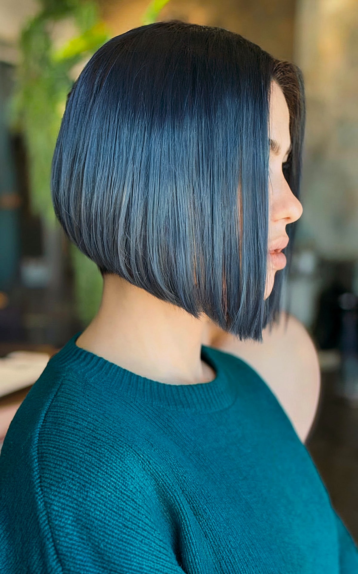 Short Angled Bob for Thick Hair