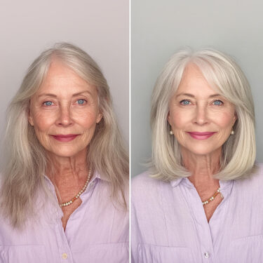 Stylish shoulder length hairstyles for women over 70