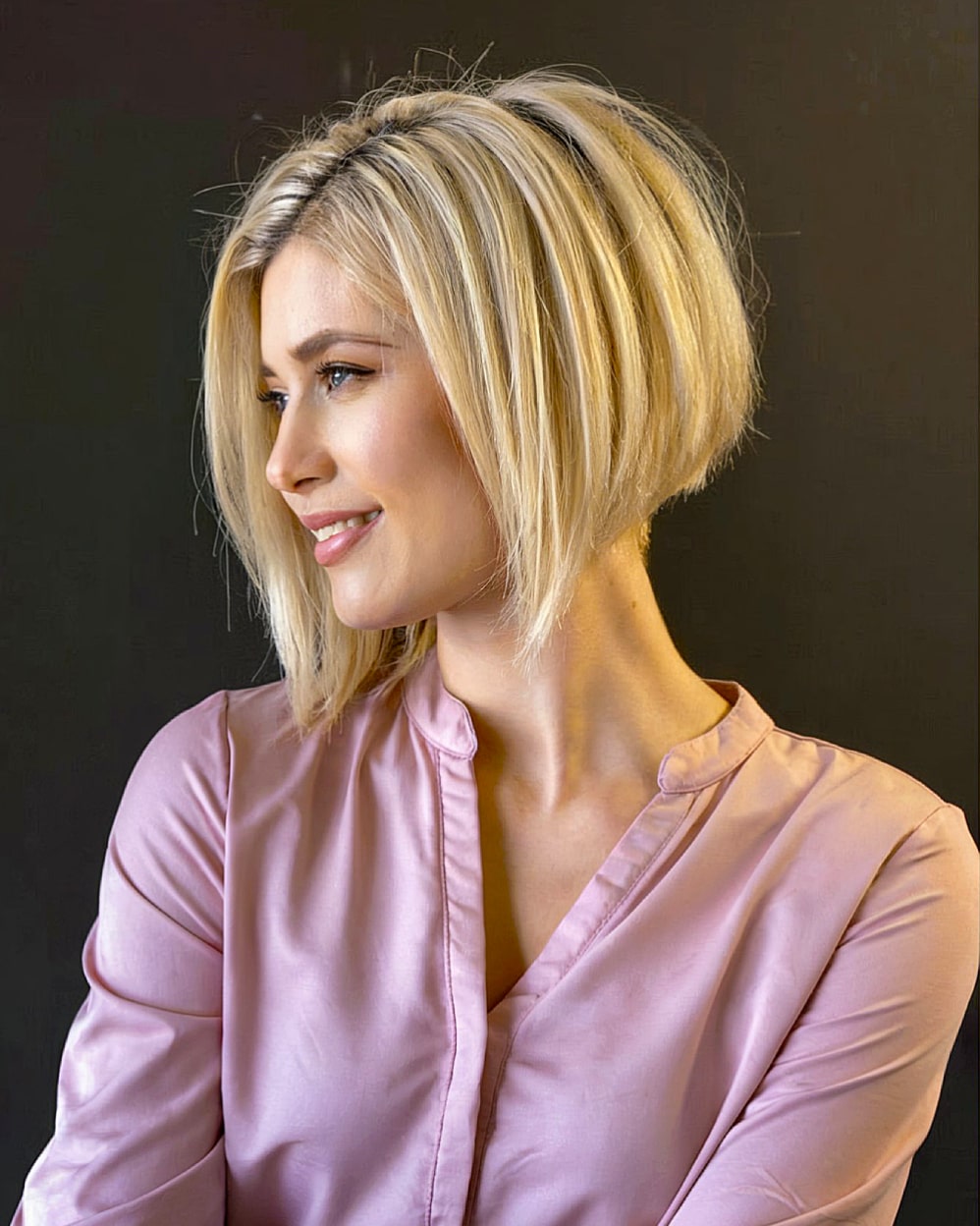 Softly Textured A Line Bob