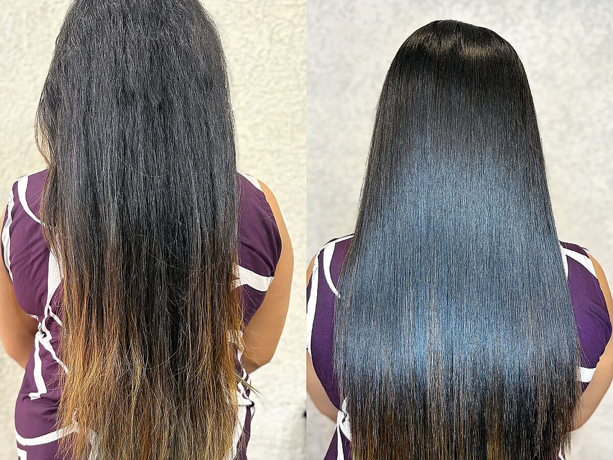 Straight blowout styles