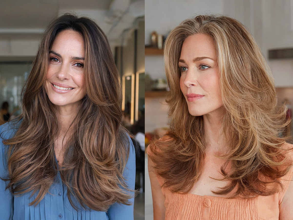 Stunning butterfly haircuts for women in their 40s