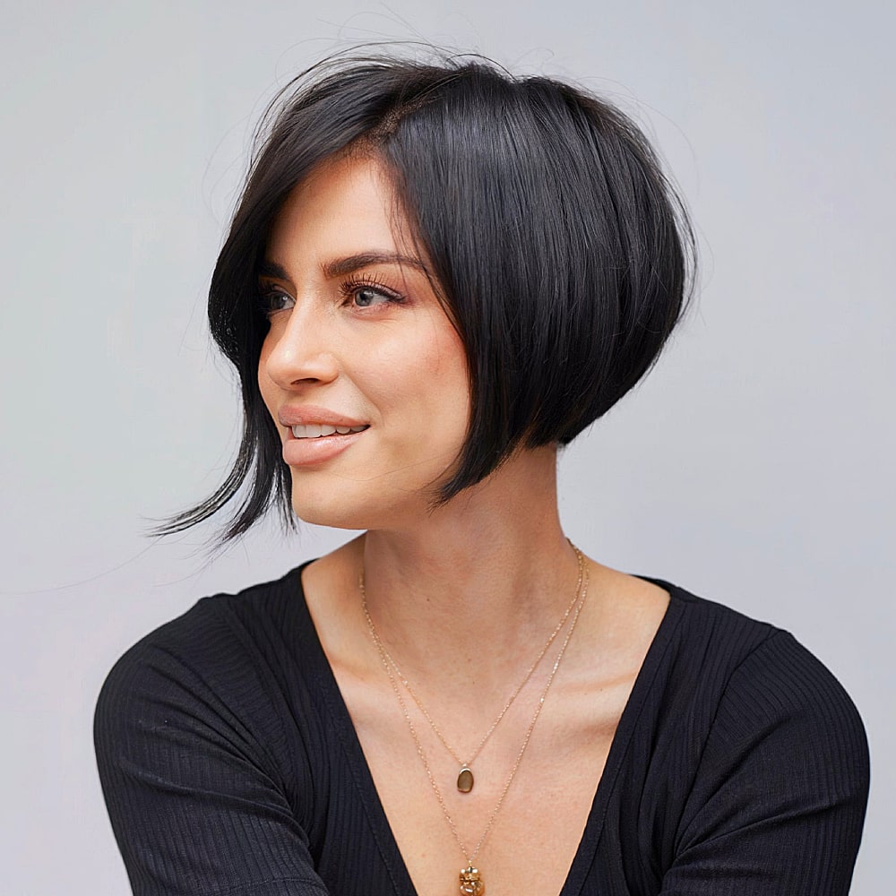 stylish short a-line bob
