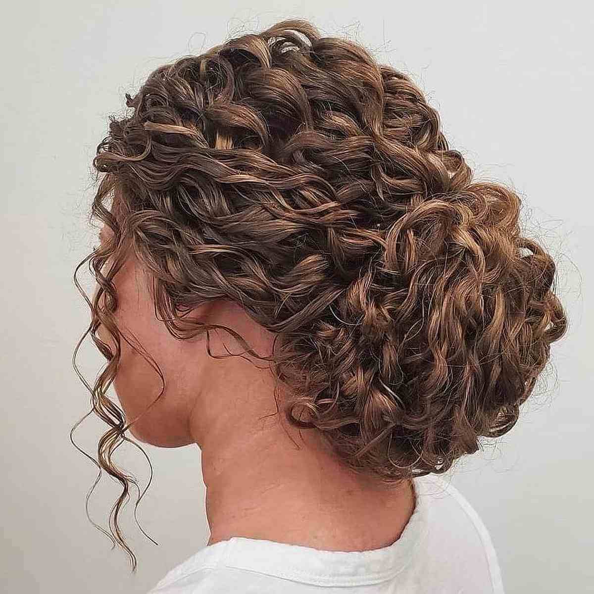 Tucked Grecian Curls Updo