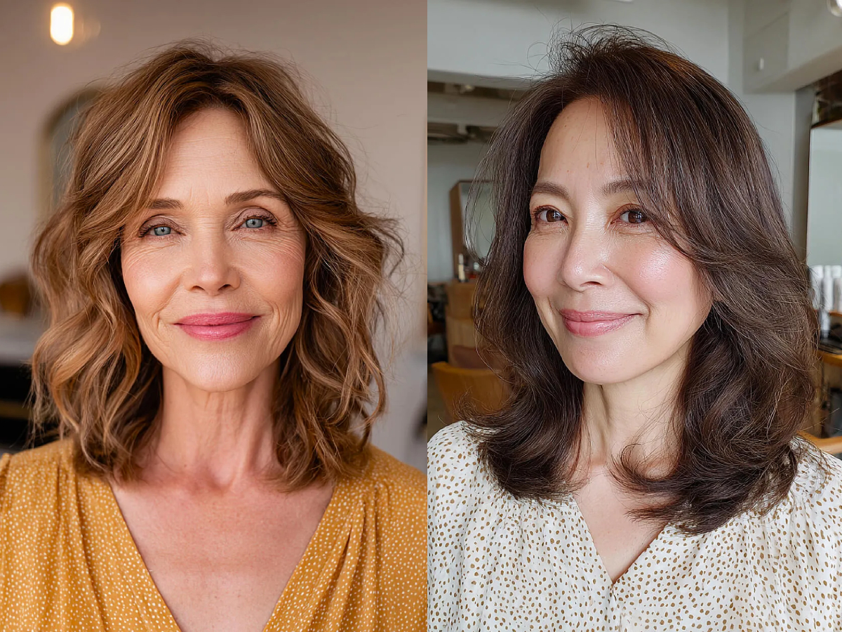 Youthful long bob hairstyles for over 50 women